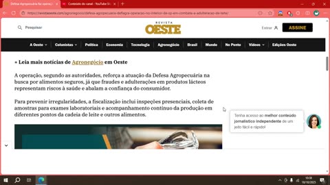 Defesa Agropecuária faz operação contra leite adulterado em SP.mp4
