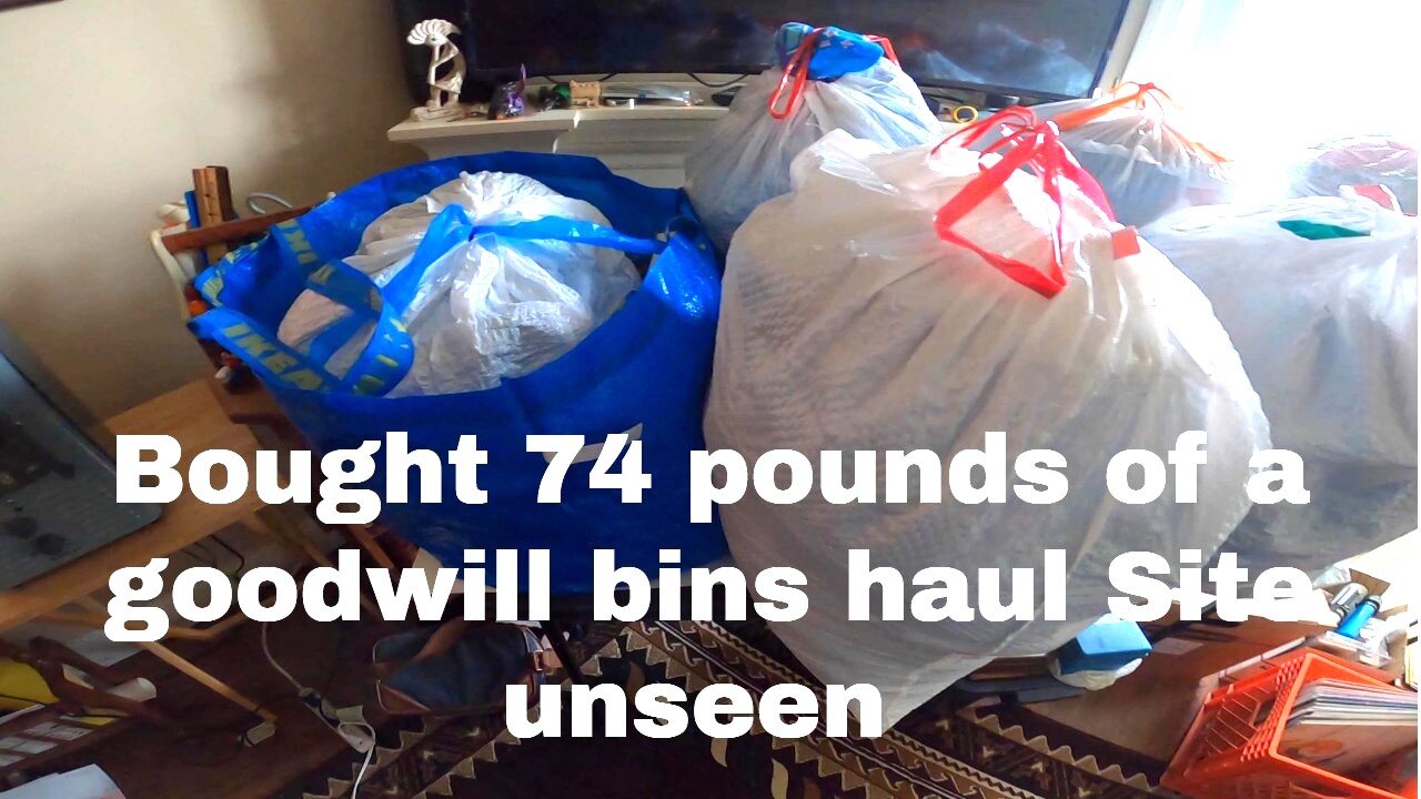 bought 74 pounds at the goodwill bins