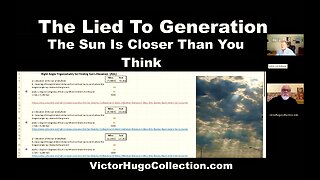 Mathematical Proof You Have Been Lied To About Distance Of Sun To Earth John Rocheleau Victor Hugo