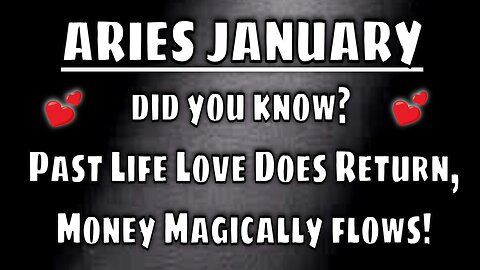 Aries Tarot January 🌹 A Love Meant for Now & Money That Grows With Confidence!
