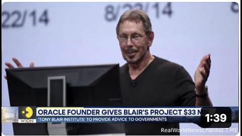 Oracle Boss Larry Ellison a Major Donor to Tony Blair Institutes’ Vaccine Database Plot