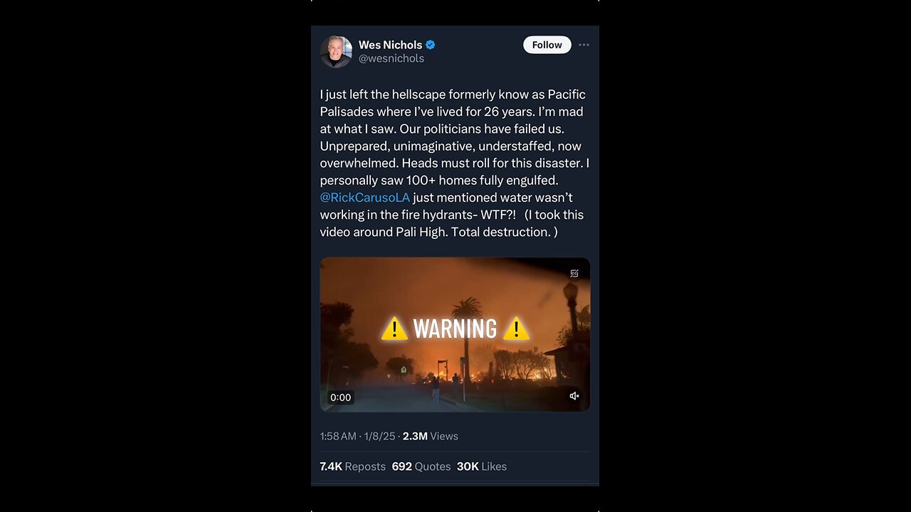 ⚠️WARNING⚠️ California Wildfires Are Just The Beginning For 2025