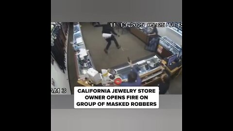 Masked robbers raid Madera jewelry shop; owner fires back on camera #caughtoncamera #robbery #japd