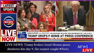 LIVE NEWS: Trump brokers Israel-Hamas peace, shutdown hits day 9, fire suspect caught #News