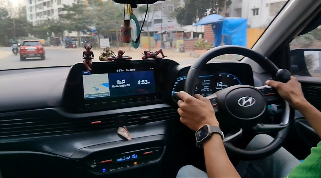 Hyundai i20 with pov speed driving