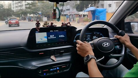 Hyundai i20 with pov speed driving