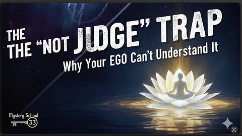 The 'Do Not Judge' Trap: Why Your Ego Can't Understand It