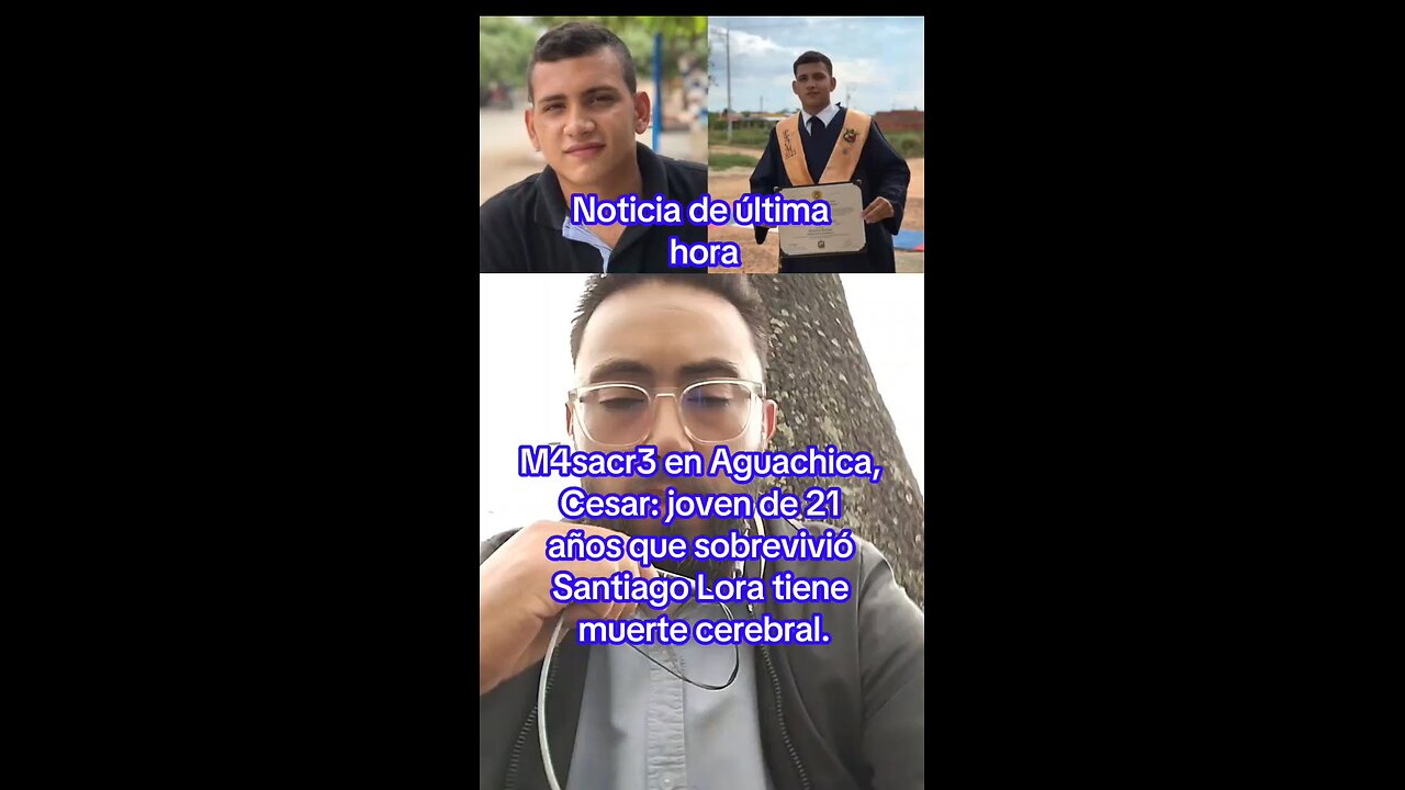 Noticia de ultima hora: Masacre: Joven 21 años que sobrevivió Santiago Lora tiene Mu3rtE Cerebral 😢