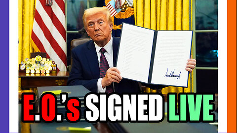 🔴LIVE: Trump Signs Executive Orders LIVE 🟠⚪🟣