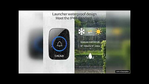 CACAZI Smart Home Wireless Music Doorbell 60 Chimes 5 Volume 300M Remote Review