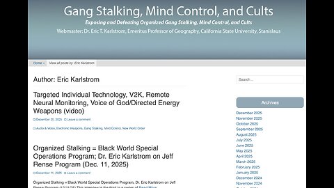 Re-interpretation of Post-WWII American History in Light of MK Black Ops with Eric Karlstrom. (2022)