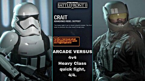 XB1 Star Wars Battlefront 2 G302, 2P local splitscreen Arcade on Abandoned Rebel Outpost, Heavies!