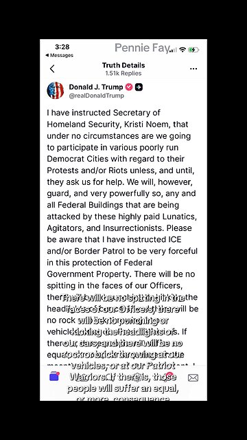 President Trump giving written notice to Neglecting States: Military Can Be Called!