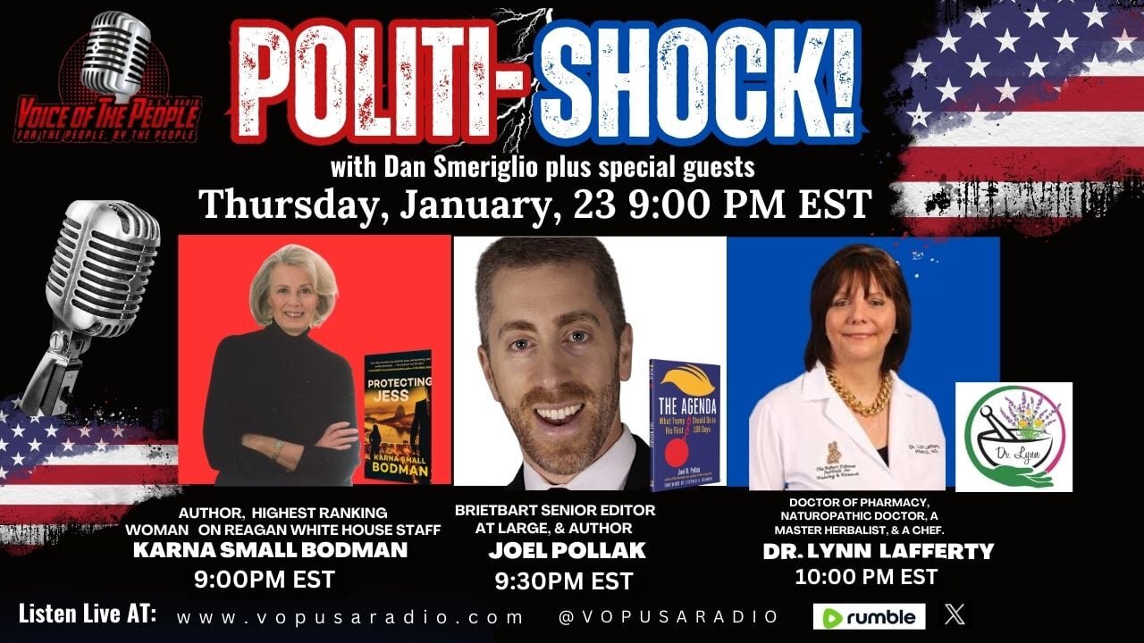 POLITI-SHOCK! "THE TIDE IS TURNING"! 3 SPECIAL GUESTS JOINING US TONIGHT!