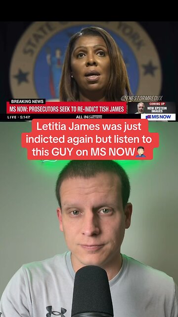 Letitia James was re-indicted but listen to this GUY Chris Hayes on MS NOW 🤦🏻‍♂️