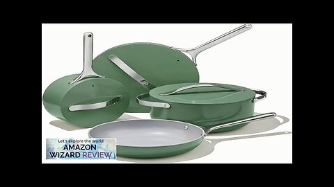 Caraway Nonstick Ceramic Cookware Set (12 Piece) Pots Pans Lids and Kitchen Review