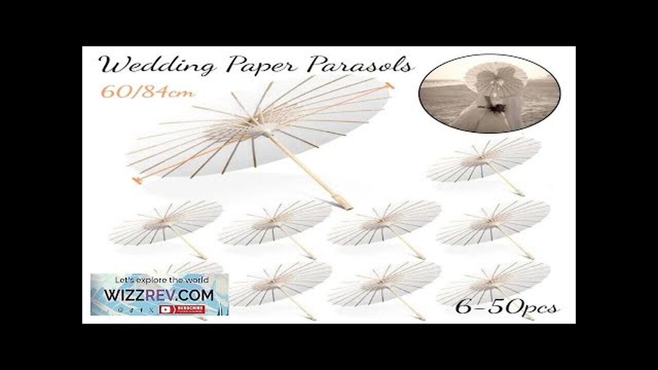 6/10/20PCS Paper Parasol 60/80cm Bamboo Umbrellas Wedding Paper Umbrella Party Favor Review