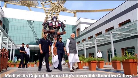 Modi visits Gujarat Science City's incredible Robotics Gallery!