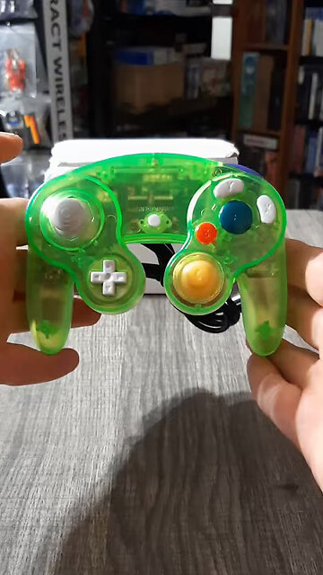 Nintendo GameCube (GCN) transparent light green controller