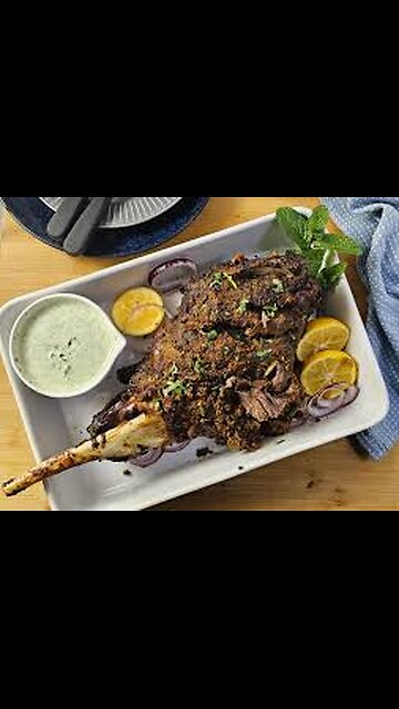 Full Mutton Leg ASMR Cooking