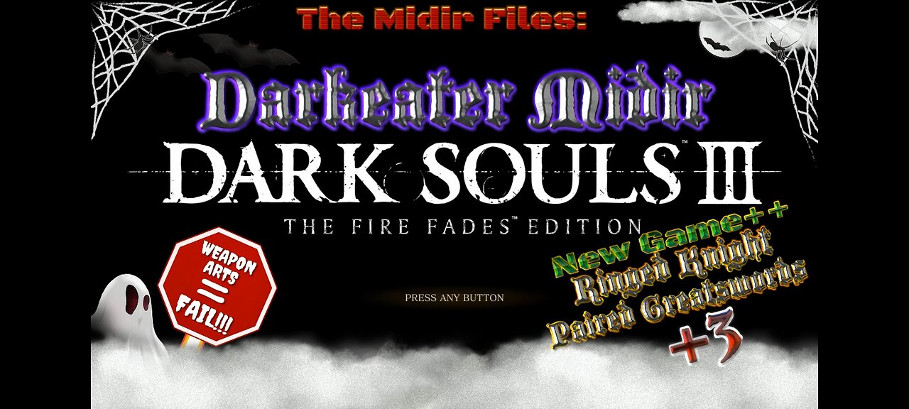 Dark Souls III: The Midir Files, New Game+2, vs The Ringed Knight Paired Greatsword+3! No wep. arts! No hit!