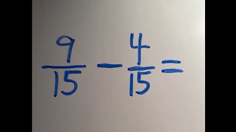 Subtracting Fractions with Like Denominators