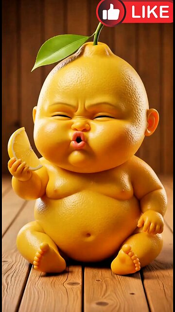 Who likes to eat lemons, but I'm obsessed with them? AI generate funny and entertainment cartoon