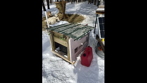 Generator box for sheep water trough and electric fence