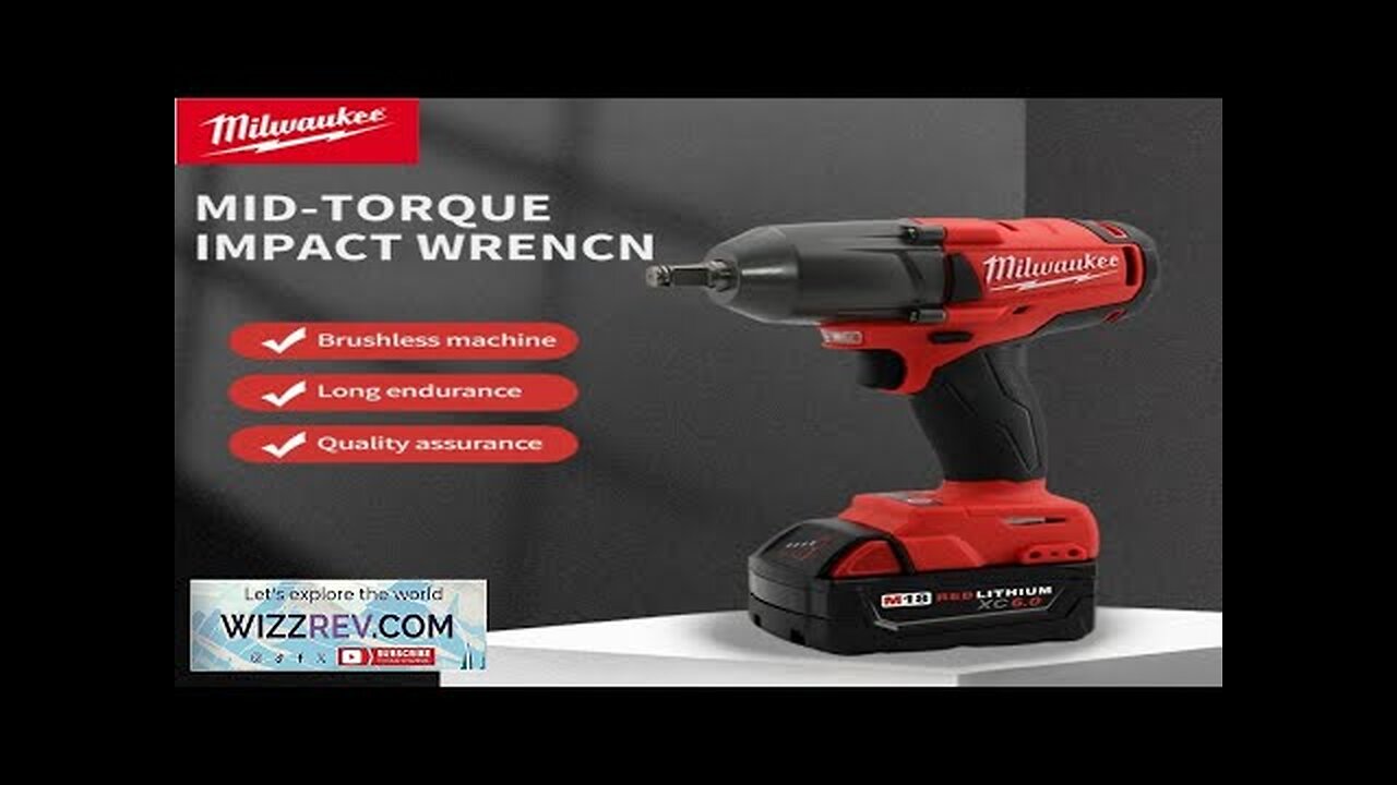 Milwaukee Cordless Electric Wrench 1300NM Large Torque 18V Battery Brushless Impact Wrench Review