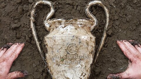 "Restoring Glory: Cleaning a Dirty Champions League Trophy!"