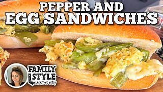 Pepper and Egg Sandwiches on the Blackstone Griddle