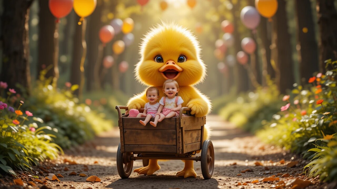 Epic Fun: Duckling & Kids Explore a Dreamy Forest!