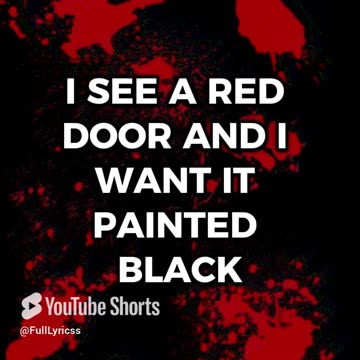 ROLLING STONES PAINT IT BLACK LYRICS SHORT