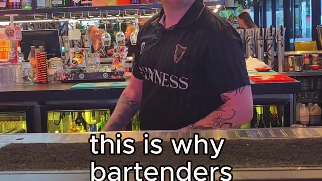 Why do bartenders always shake drinks about the bar??