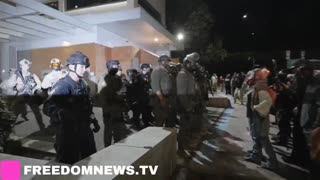 Multiple arrests and TEAR GAS Deployed outside PORTLAND ICE Detention Center,