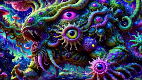 AI Manifest: Psychedelic Ethnogenics Ayahuasca Psilocybin Trip [2025 Visuals] [Psytrance Beat]