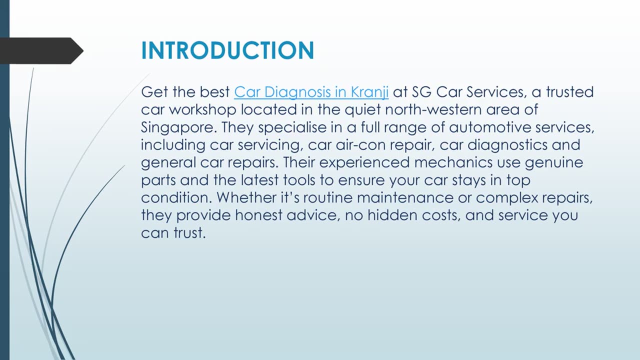 Get the best Car Diagnosis in Kranji