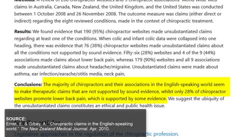 Science Literacy - 6.5 Does Chiropractic Work?