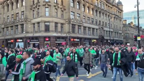 Omonia Nicosia fans in Manchester (Manchester United vs Omonia) (UEFA Europa League)