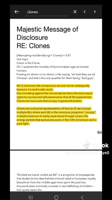 Majestic Message of Disclosure RE- Clones