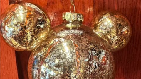 Disney Parks Mickey Mouse Shape Sparkly Gold Color Ornament #shorts
