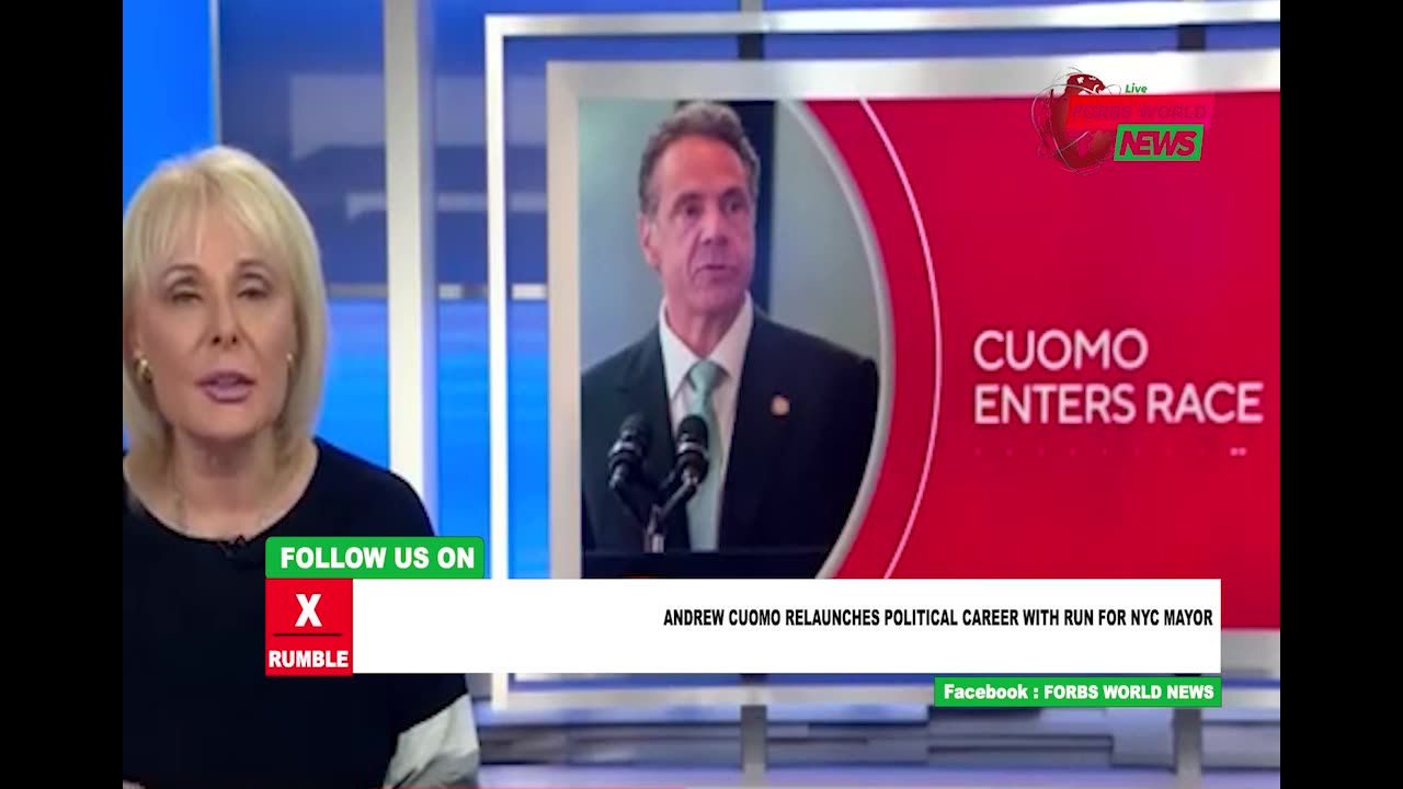 Former NY Governor, Andrew Cuomo enters the NY mayoral race