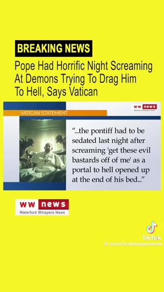 Tina Zimmermann - Dying Pope - attacked - by Demons - - -WW News-