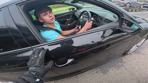 Biker Defends Young Driver