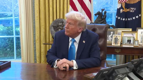 President Trump Signs Executive Orders in the Oval Office, Feb. 4, 2025