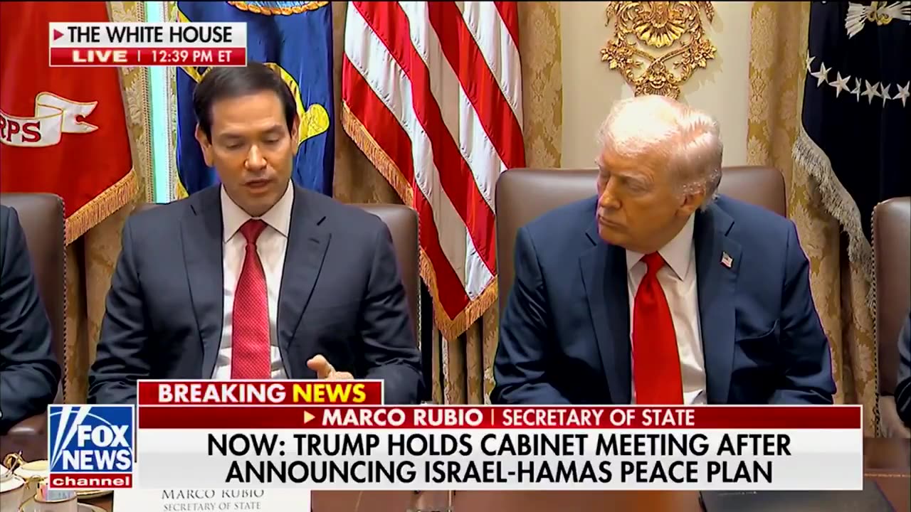 . @SecRubio on the Gaza Peace Deal: "It will go down as a historic moment in the history