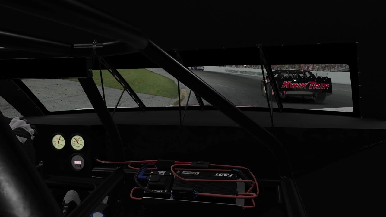 In-car Super Late Model #56 at Lakeland Speedway on iRacing