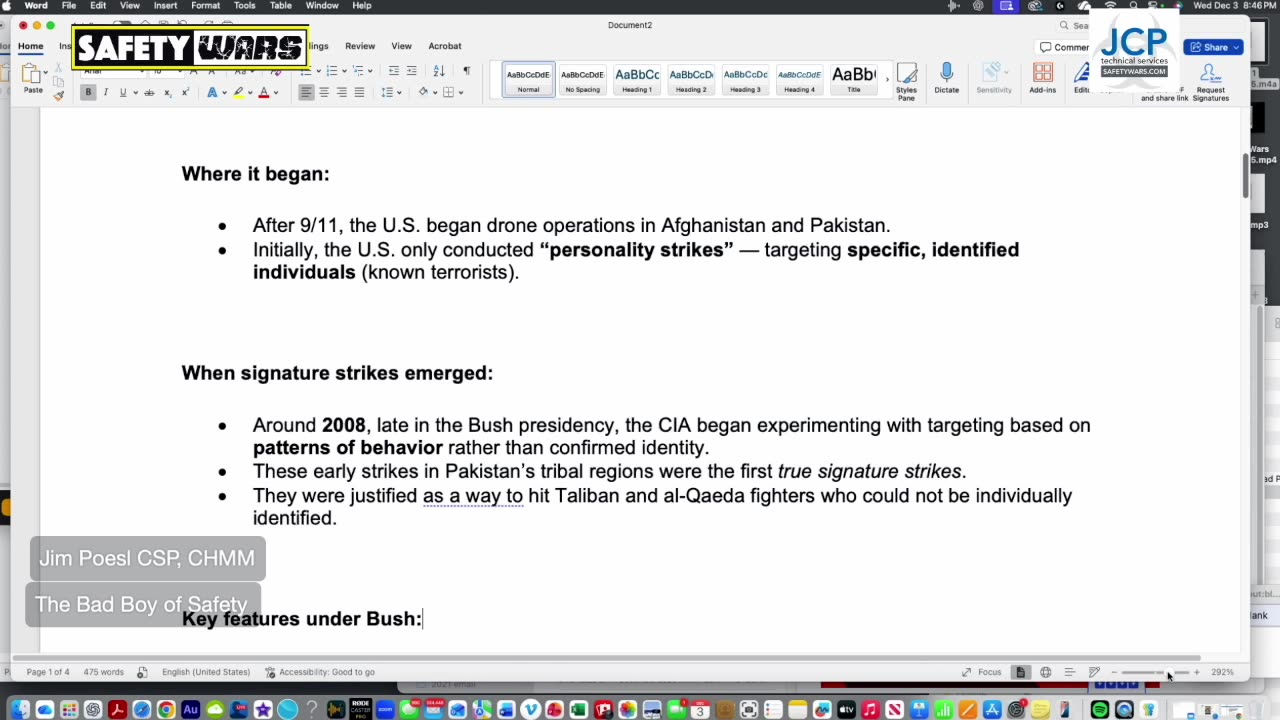 Signature Strikes--Conflicts in Venezuela.