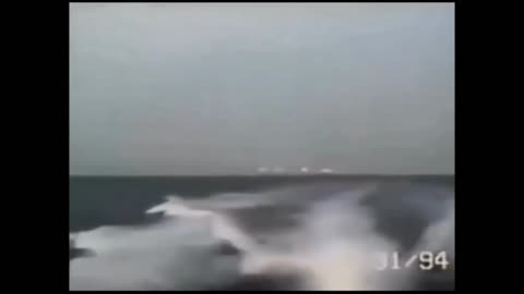 UAP / UFOs surround a boat in the ocean