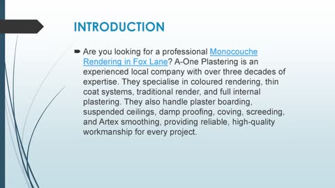 Best Monocouche Rendering in Fox Lane